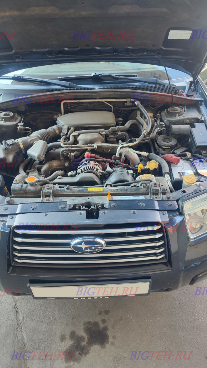 Под капотом. Замена аккумулятора на Subaru Forester II Рестайлинг бензин 2.0 (140/158/220 л.с.) 2005-2008