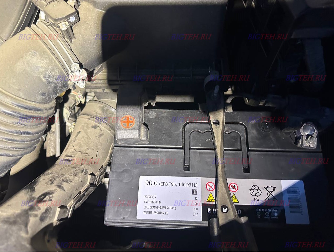 Новый акб. Замена аккумулятора на Lexus RX300 / RX200t IV Рестайлинг бензин 2.0 (238 л.с.) 2019г.