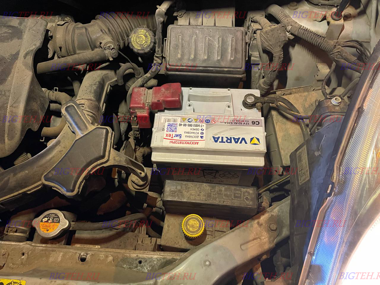 Новый акб. Замена аккумулятора на Nissan Note E11 (2005-2009)