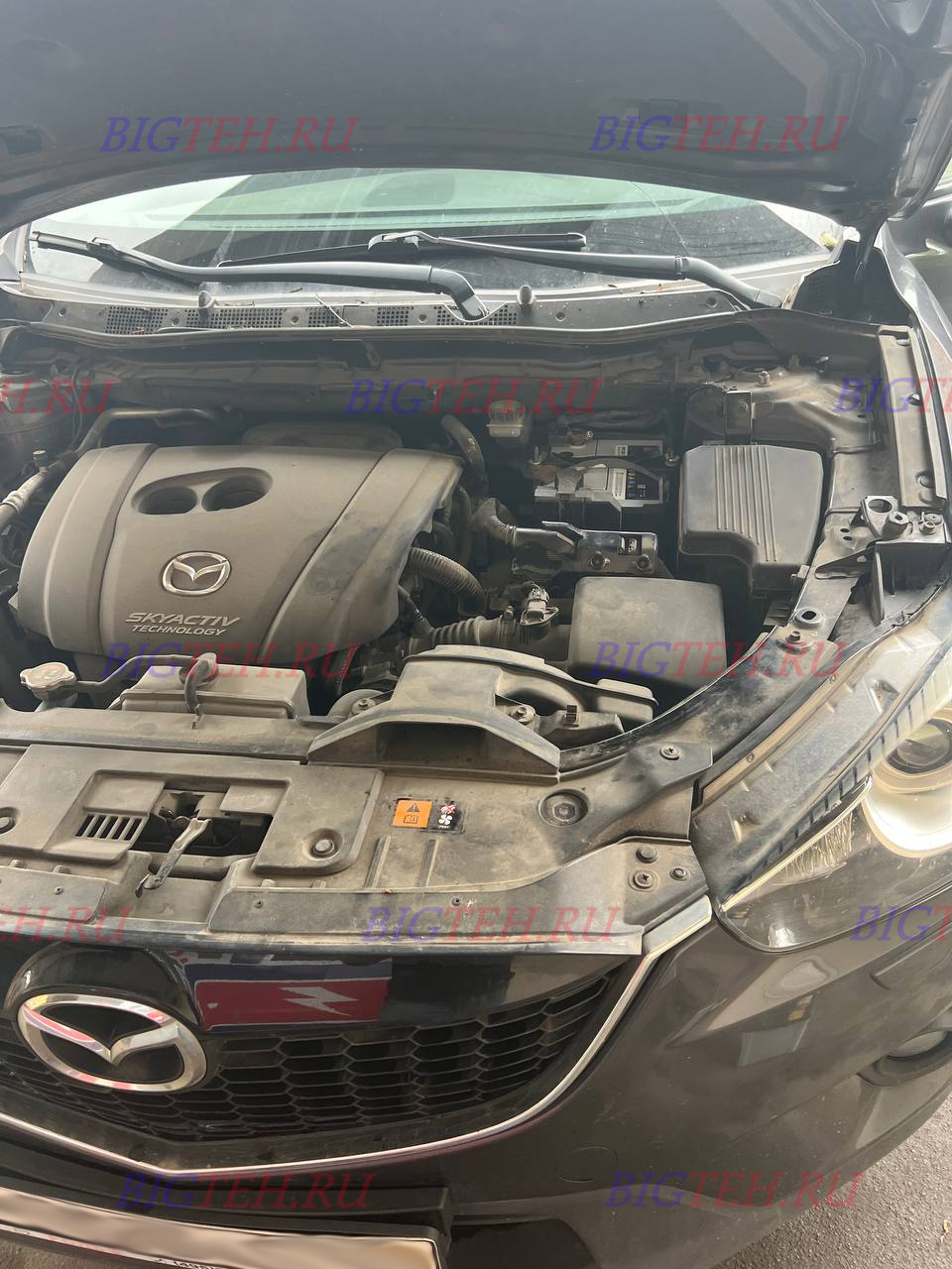 Под капотом. Замена аккумулятора на Mazda CX-5 (2011 – 2015)