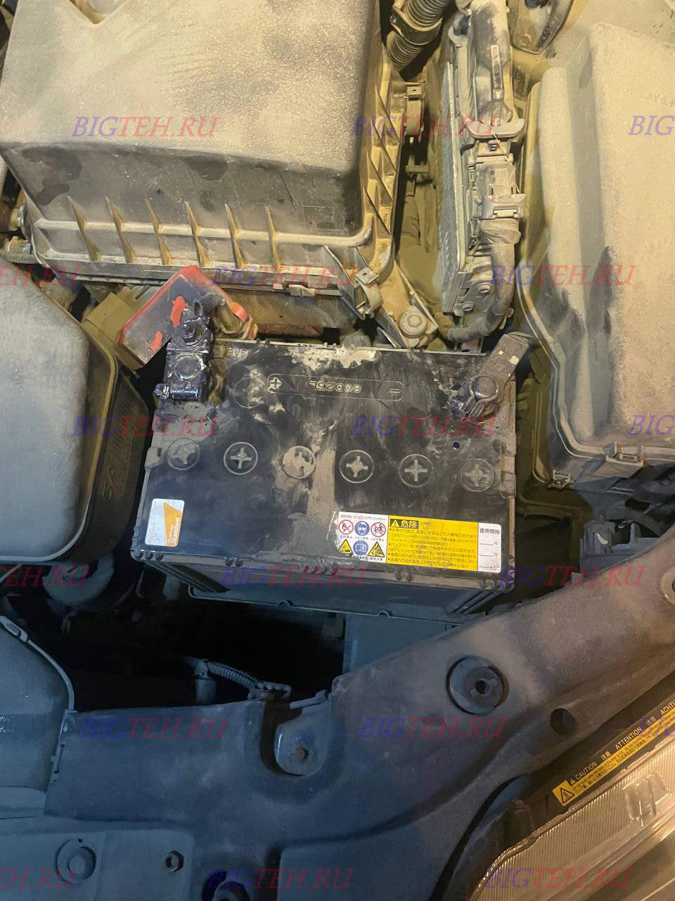 Старый акб. Замена аккумулятора на Toyota Camry VII (XV50) Рестайлинг 2 2017 - 2018 2.0л.150 л.с. Старый акб. Замена аккумулятора на Toyota Camry VII (XV50) Рестайлинг 2 2017 - 2018 2.0л.150 л.с.