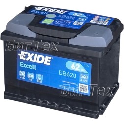 Аккумулятор автомобильный Exide Excell EB620 62 Ач Аккумулятор автомобильный Exide Excell EB620 62 Ач