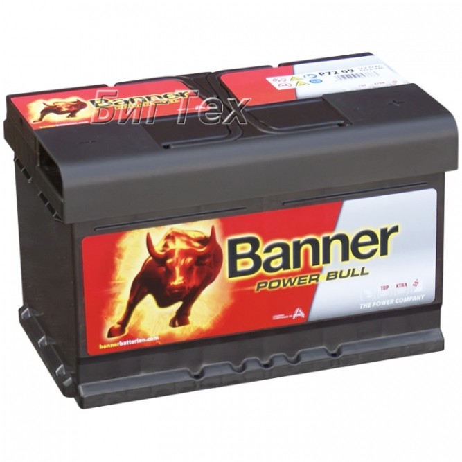 Аккумулятор автомобильный Banner Power Bull 72 Ач (P72 09)