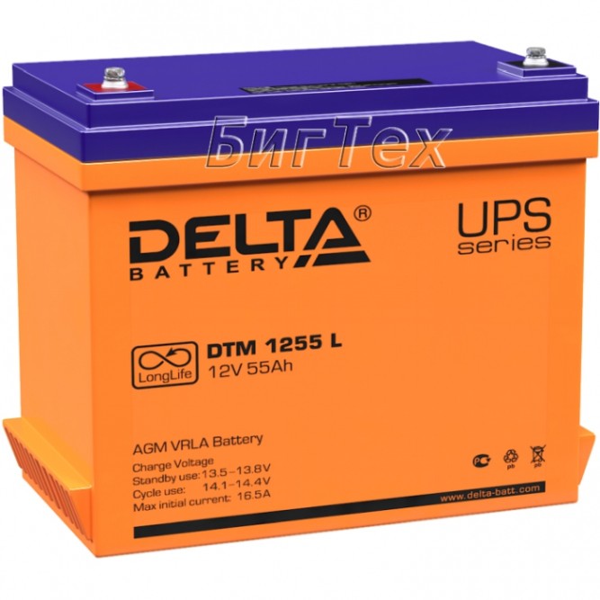 Аккумулятор Delta DTM 1255L 55 Ач