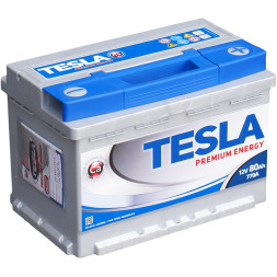 Аккумулятор автомобильный TESLA Premium Energy 80 Ah (низкий) Аккумулятор автомобильный TESLA Premium Energy 80 Ah (низкий)