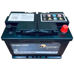 Аккумулятор автомобильный DEKAPOWER AGM-48 70Ah 760A