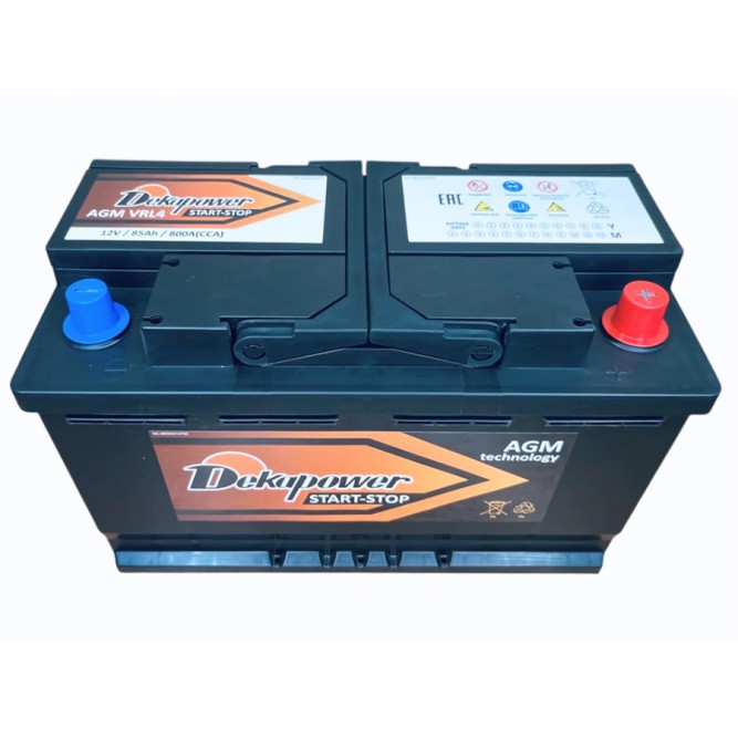 Аккумулятор автомобильный DEKAPOWER AGM VRL4 85Ah 800A  