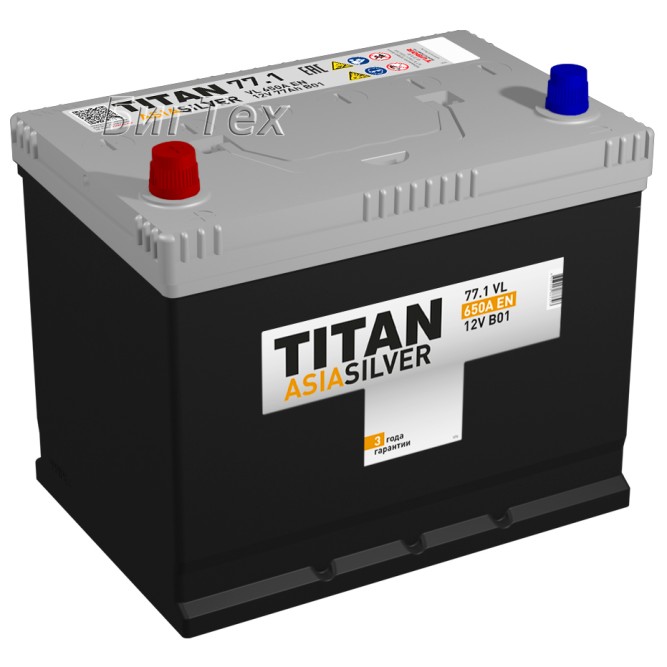 Аккумулятор автомобильный TITAN ASIA SILVER D26R 77 Ач 650A
