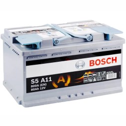 Аккумулятор автомобильный BOSCH AGM S5 A11 80 Ач