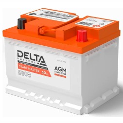 Аккумулятор автомобильный DELTA AGM START MASTER 60Ah 660A L2 Аккумулятор автомобильный DELTA AGM START MASTER 60Ah 660A L2