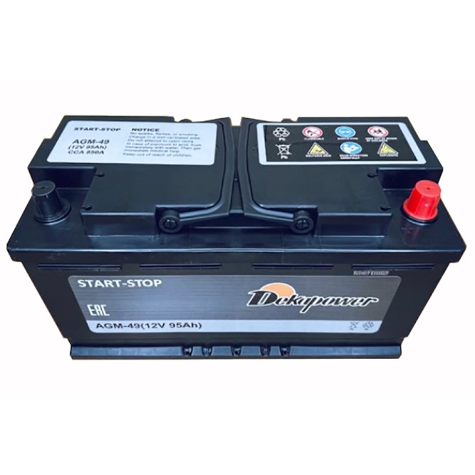 Аккумулятор автомобильный DEKAPOWER AGM-49 L5 95Ah 850А 