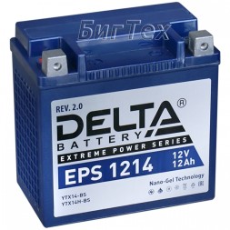 Мото аккумулятор DELTA EPS 1214 (YTX14-BS, YTX14H-BS) 12 Ач