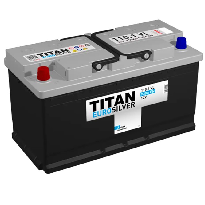 Аккумулятор автомобильный TITAN EURO SILVER 110 Ач 930А пр. пол.
