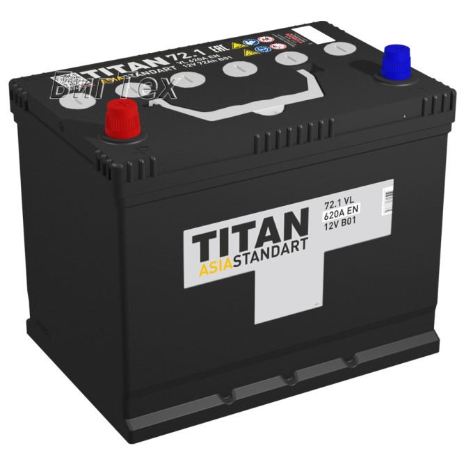 Аккумулятор автомобильный TITAN ASIA STANDART D26R 72 Ач 620A