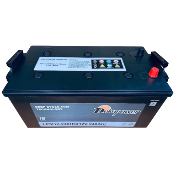 Аккумулятор грузовой DEKAPOWER AGM LPM12-240HD 240Ah 1400A