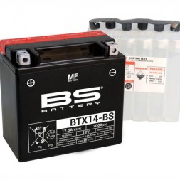 Мото аккумулятор BS BTX14-BS 12.6 Ач (YTX14-BS) Мото аккумулятор BS BTX14-BS 12.6 Ач (YTX14-BS)