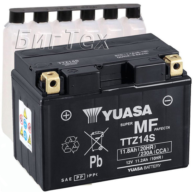 Мото аккумулятор YUASA AGM TTZ14S 11.8 Ач