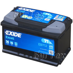 Аккумулятор автомобильный Exide Excell EB712 71 Ач Аккумулятор автомобильный Exide Excell EB712 71 Ач