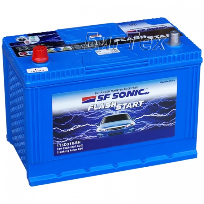 Аккумулятор автомобильный SF SONIC 115D31R 95Ah 850А
