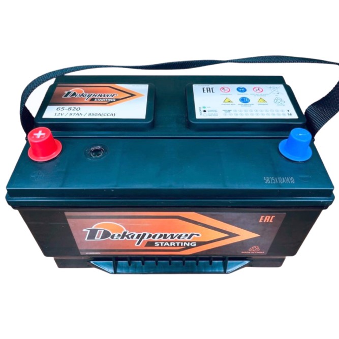 Аккумулятор автомобильный DEKAPOWER 65-820 87 Ач 850 А п.п. 306х190х190