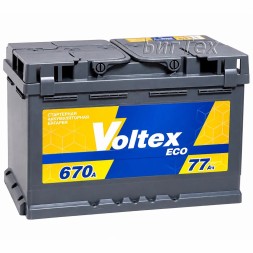 Аккумулятор автомобильный Voltex Eco 77 Aч 670А о.п Аккумулятор автомобильный Voltex Eco 77 Aч 670А о.п