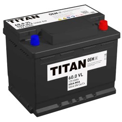 Аккумулятор автомобильный TITAN STANDART OEM 60 Ач 540A обр. пол.