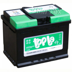 Аккумулятор автомобильный Topla AGM Stop Go L2, 60 Ач Аккумулятор автомобильный Topla AGM Stop Go L2, 60 Ач