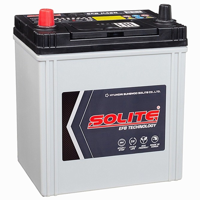 Аккумулятор автомобильный SOLITE EFB M42R 40 Ач 400A