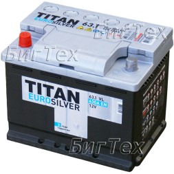Аккумулятор автомобильный TITAN EURO SILVER 63 Ач Аккумулятор автомобильный TITAN EURO SILVER 63 Ач