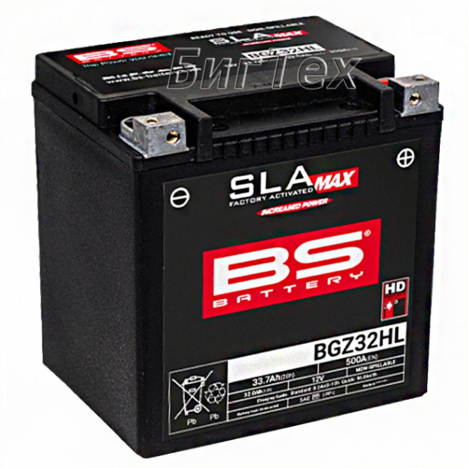Мото аккумулятор BS BGZ32HL SLA MAX 33.7 Ач (YIX30L)