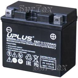 Мото аккумулятор Uplus EBZ7-3-1 AGM 6 Ач (YTZ7S)