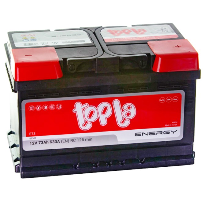 Аккумулятор автомобильный Topla Energy 73 Ач (низкий)