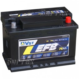 Аккумулятор автомобильный Vst EFB 75 Aч 710А (575 500 071) Аккумулятор автомобильный Vst EFB 75 Aч 710А (575 500 071)