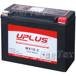 Мото аккумулятор Uplus MX18-3 AGM 20 Ач (YTX24HL)
