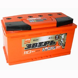Аккумулятор автомобильный Зверь EFB 110Ач 880A обр. пол.