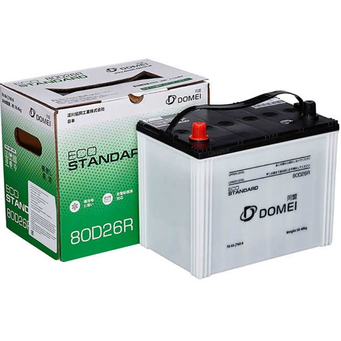 Аккумулятор автомобильный DOMEI ECO STANDARD 80D26R 70Ah 760A