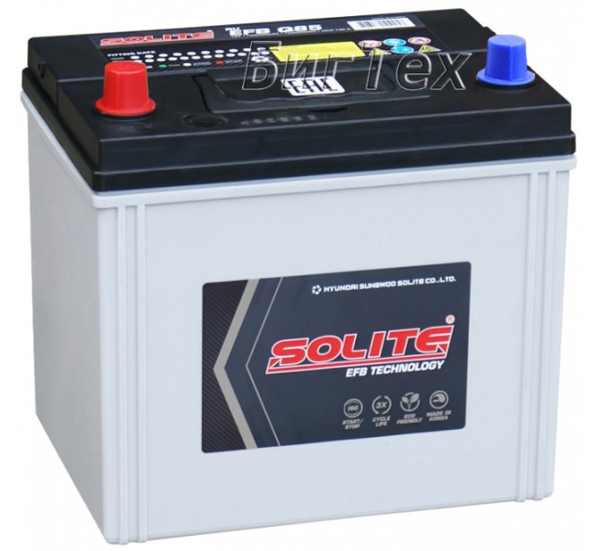 Аккумулятор автомобильный SOLITE EFB Q85R 70Ач 730А