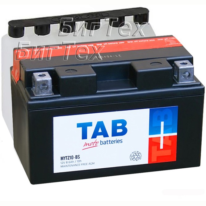 Мото аккумулятор TAB MOTO MYTZ10BS AGM 8.6 Ач 190А (YTZ10S-BS)