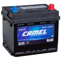 Аккумулятор автомобильный CAMEL 26R-600 53Ah 600A обр. пол. 207x175x200