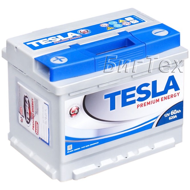 Аккумулятор автомобильный TESLA Premium Energy 60 Ач (6ст-60)