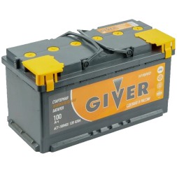 Аккумулятор автомобильный GIVER HYBRID 100 Aч, 820А о.п