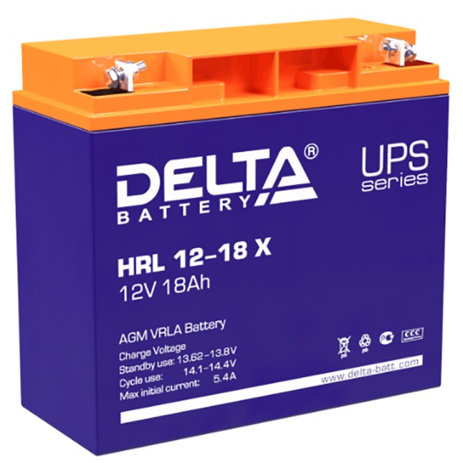 Аккумулятор Delta HRL 12-18 X 18Ah