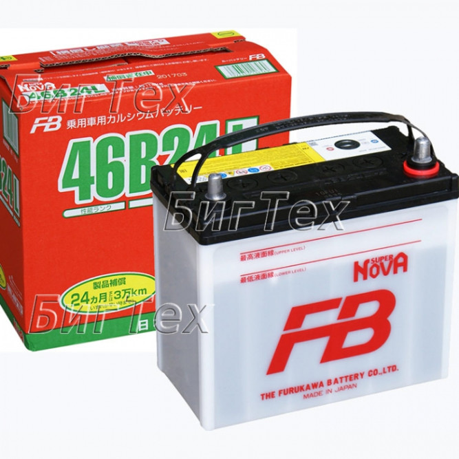 Аккумулятор автомобильный FB Super Nova 46B24L 45 Ач (тонкие клеммы)