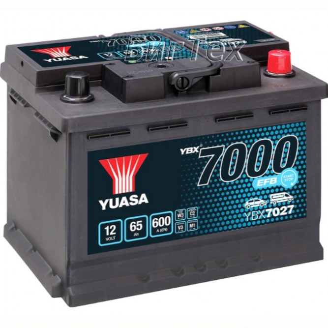 Аккумулятор автомобильный YUASA YBX7027 EFB Start Stop 65 Ач