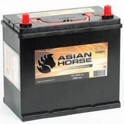 Аккумулятор автомобильный ASIAN HORSE 45Ач, 330А (тонкие клеммы)