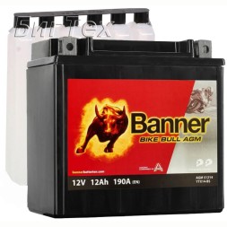 Мото аккумулятор BANNER BIKE Bull AGM YTX14-BS (51214) 12 Ач 190А