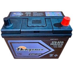 Аккумулятор автомобильный DEKAPOWER EFB-B24L 45Ah (85B24LS Tesla Model 3 / Y) 