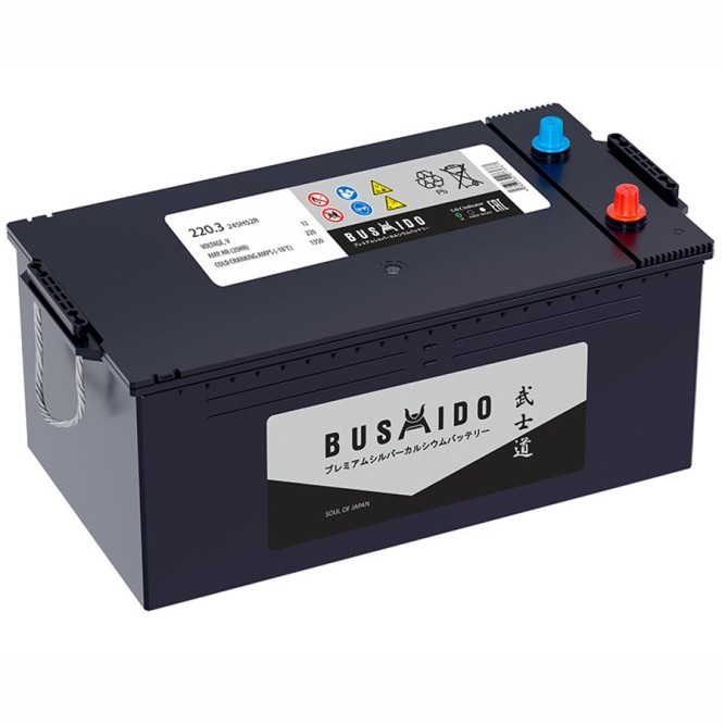 Аккумулятор грузовой BUSHIDO SJ 220Ah 1350A (245H52R, C.3) о.п