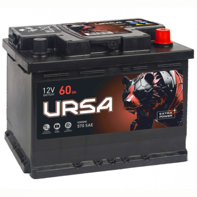 Аккумулятор автомобильный URSA Extra 60 Ач 550А