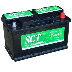 Аккумулятор автомобильный SGT AGM Start-Stop 80Ач 800А 